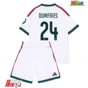 Real Madrid Denzel Dumfries #24 Primera Equipación Niños 2026-27 Manga Corta (+ Pantalones cortos)